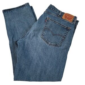 Levi Strauss 505 Jeans Mens W40 L30 Blue Denim Regular Fit Straight Leg‎ Pants